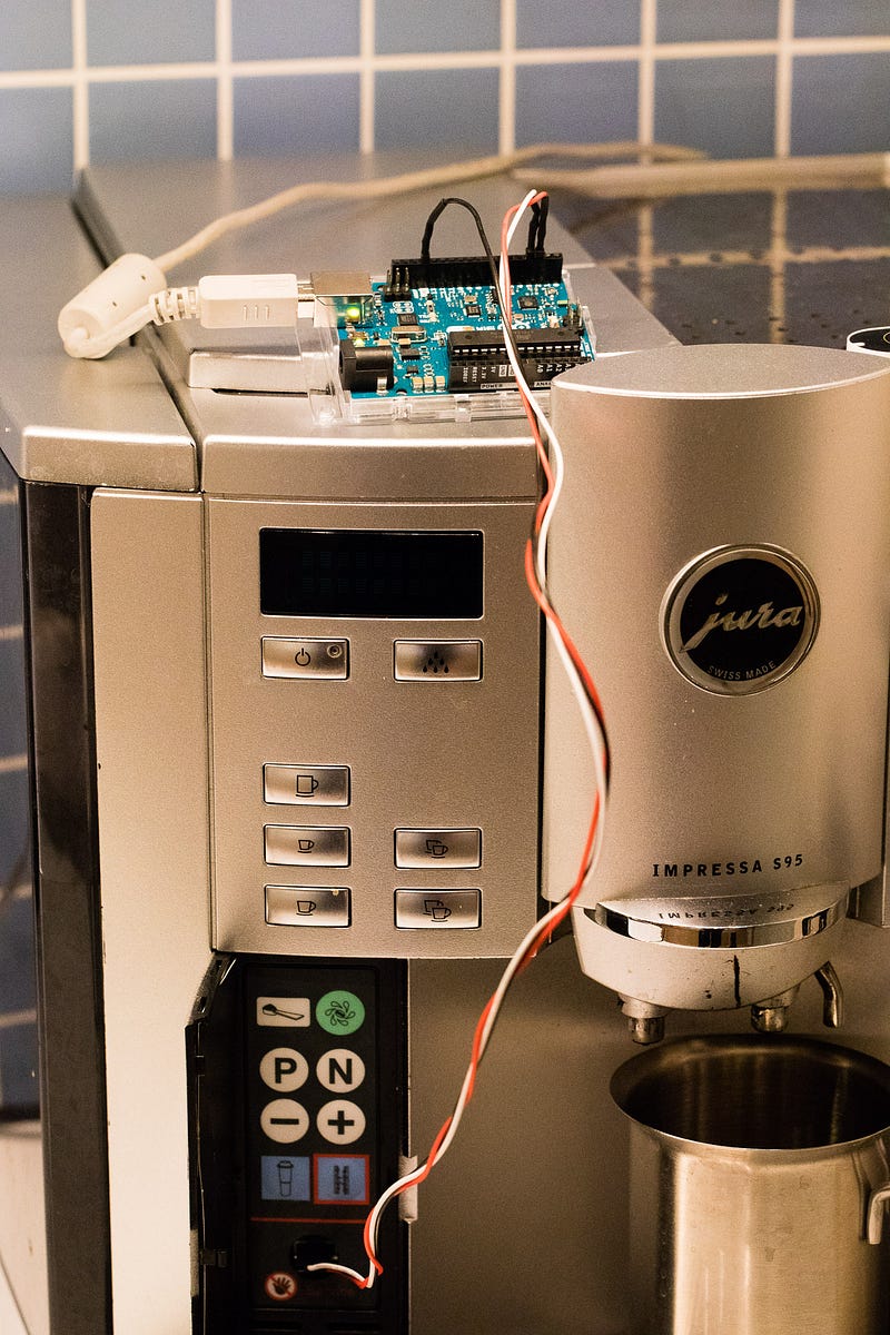 Jura Impressa S95 connected to an Arduino Uno Wifi